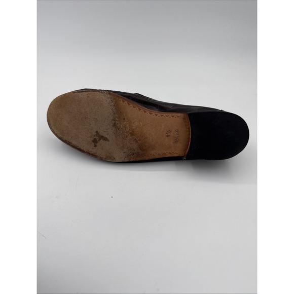 Frenkel's Leather World Men's Brown Leather Stitched Loafers Size 9.5 - Picture 7 of 7